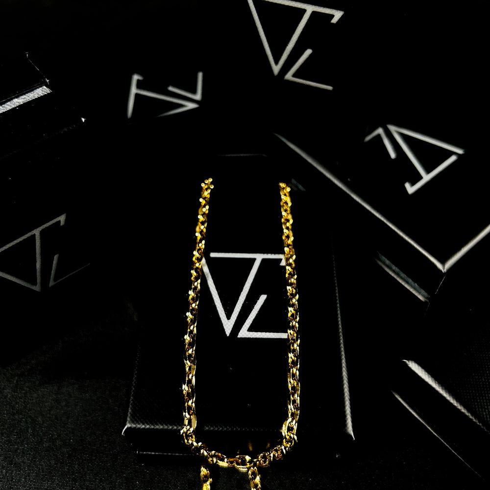 Colar Cadeado 4mm Ouro