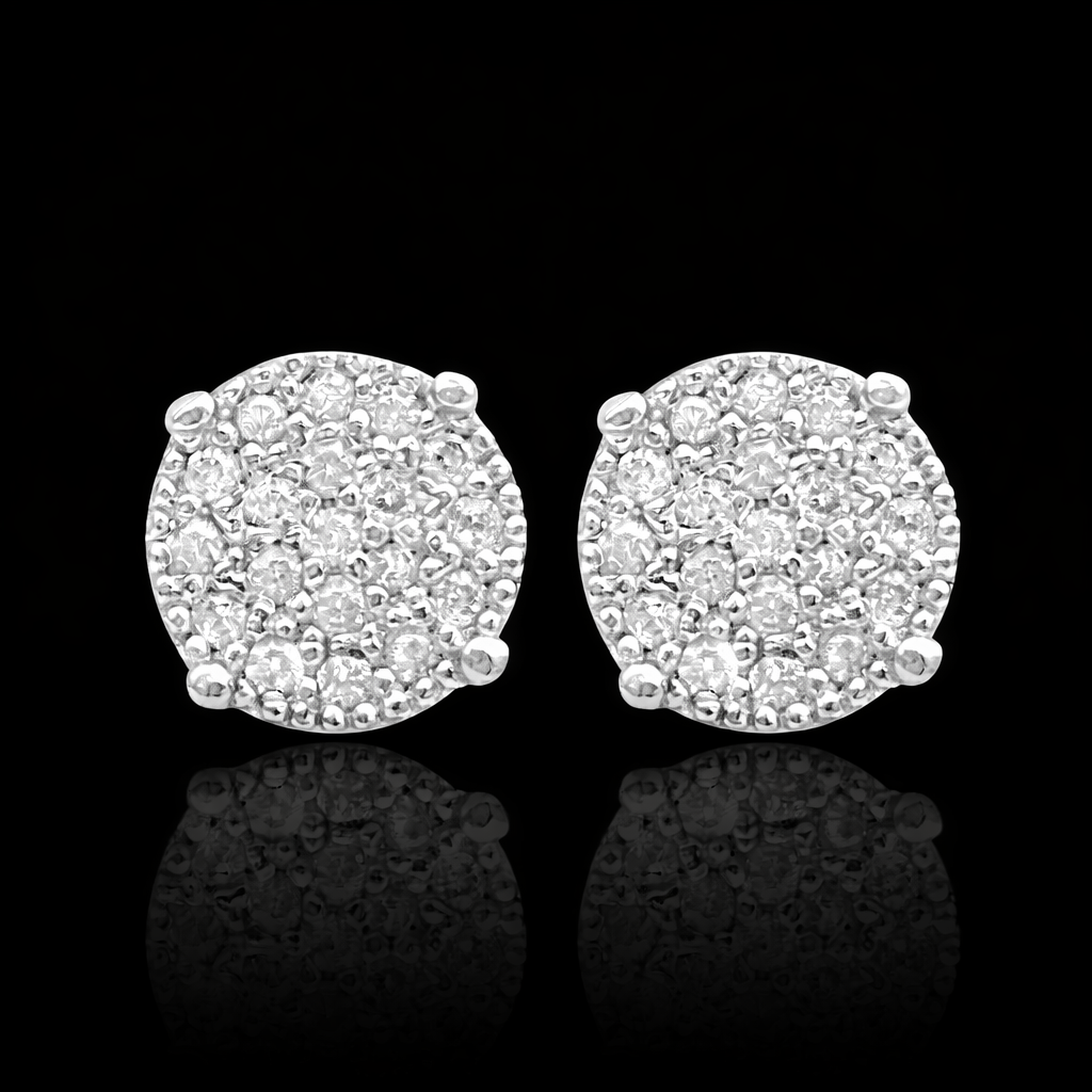 Brinco Redondo Cravejado Prata