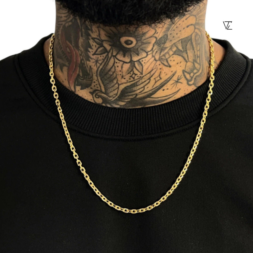 Colar Cadeado 4mm Ouro