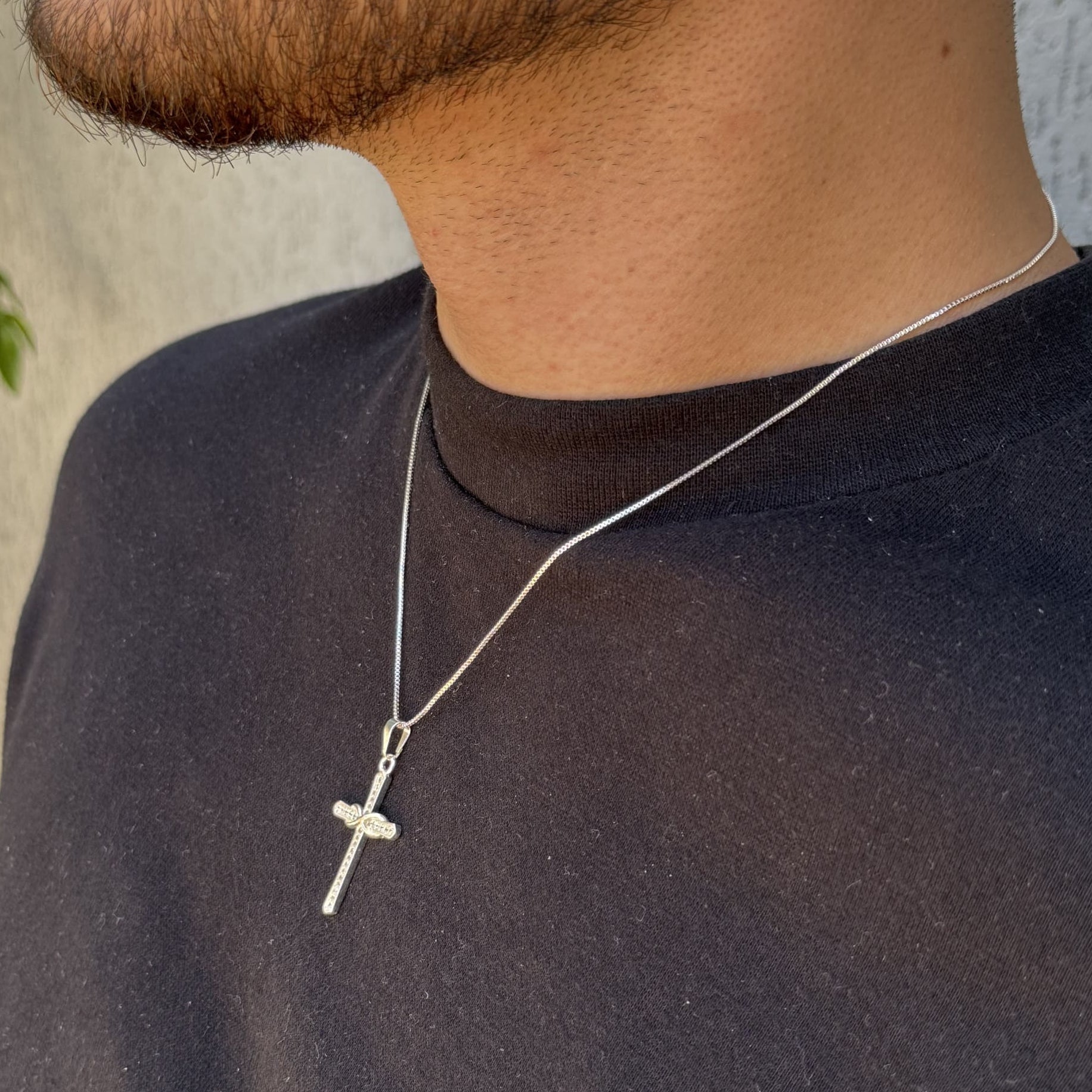 Colar Cruz Infinito Cravejado - Prata 925 - VZ Joalheria