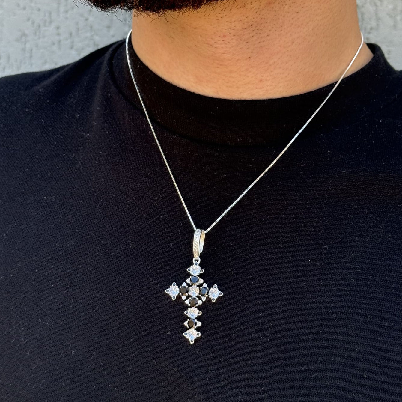 Colar Cruz Cristal - Prata 925 - VZ Joalheria