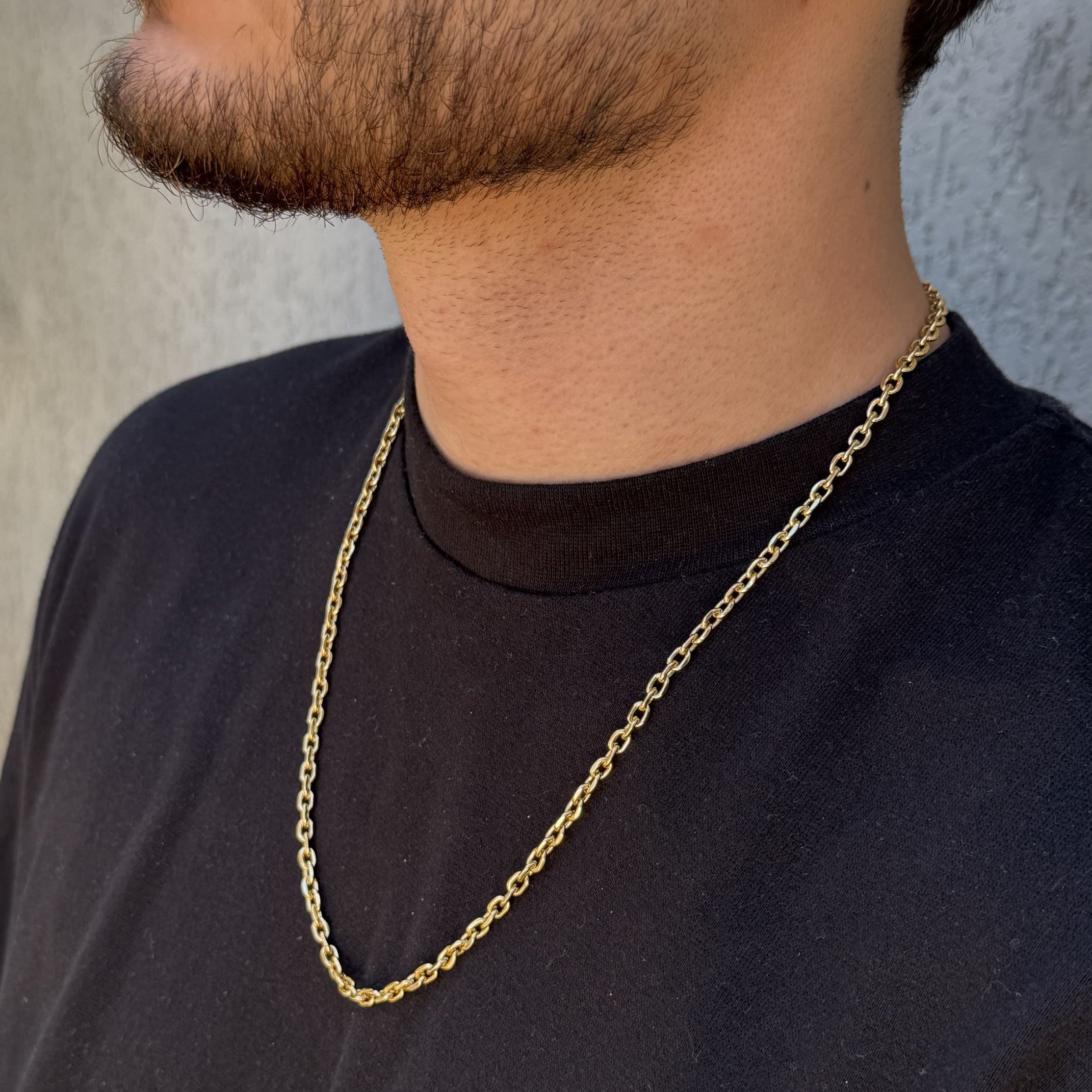 Colar Cadeado 4mm Ouro