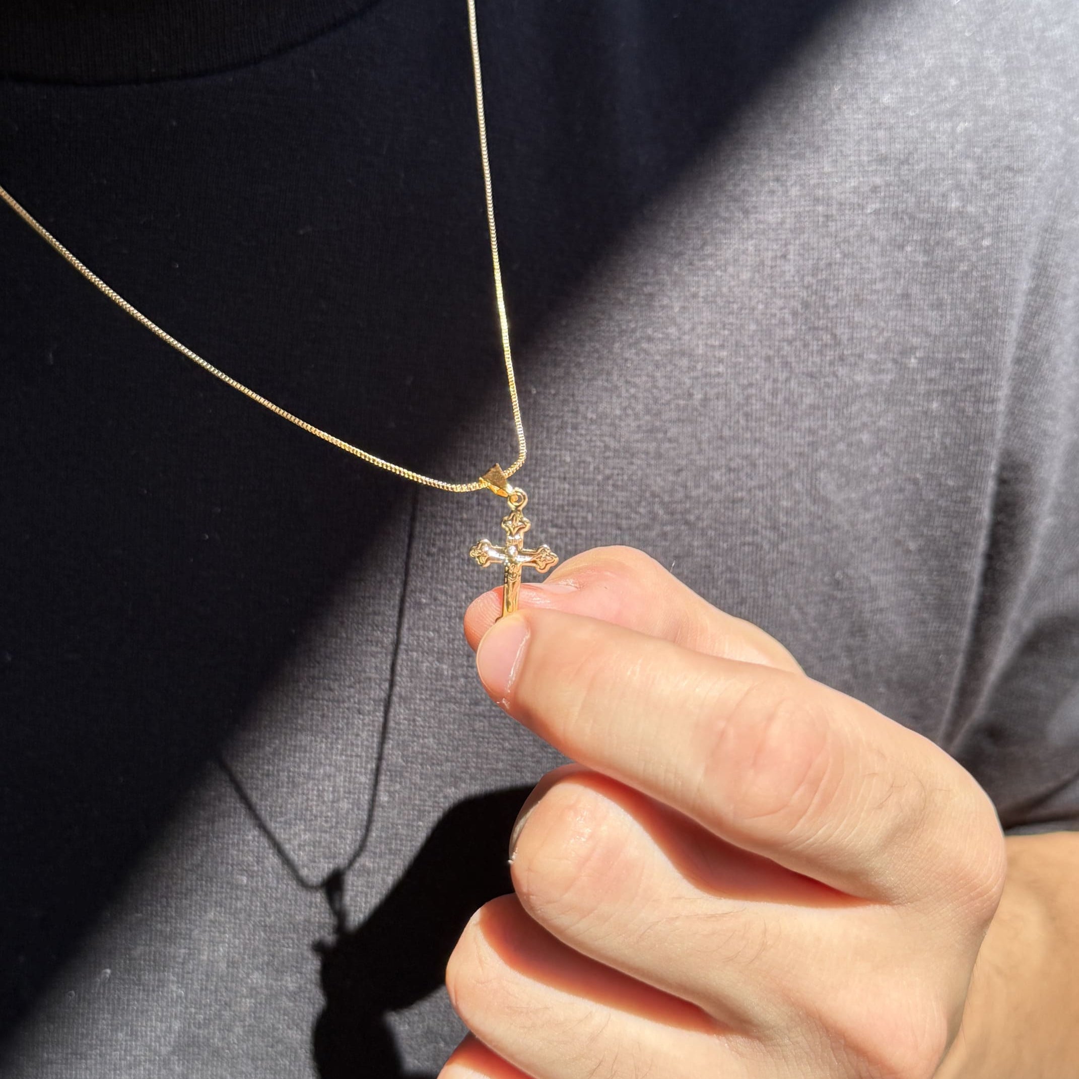 Colar Cruz INRI Ouro