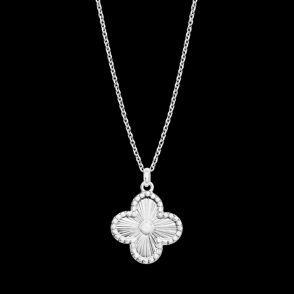 Colar Trevo Raiado - Prata 925