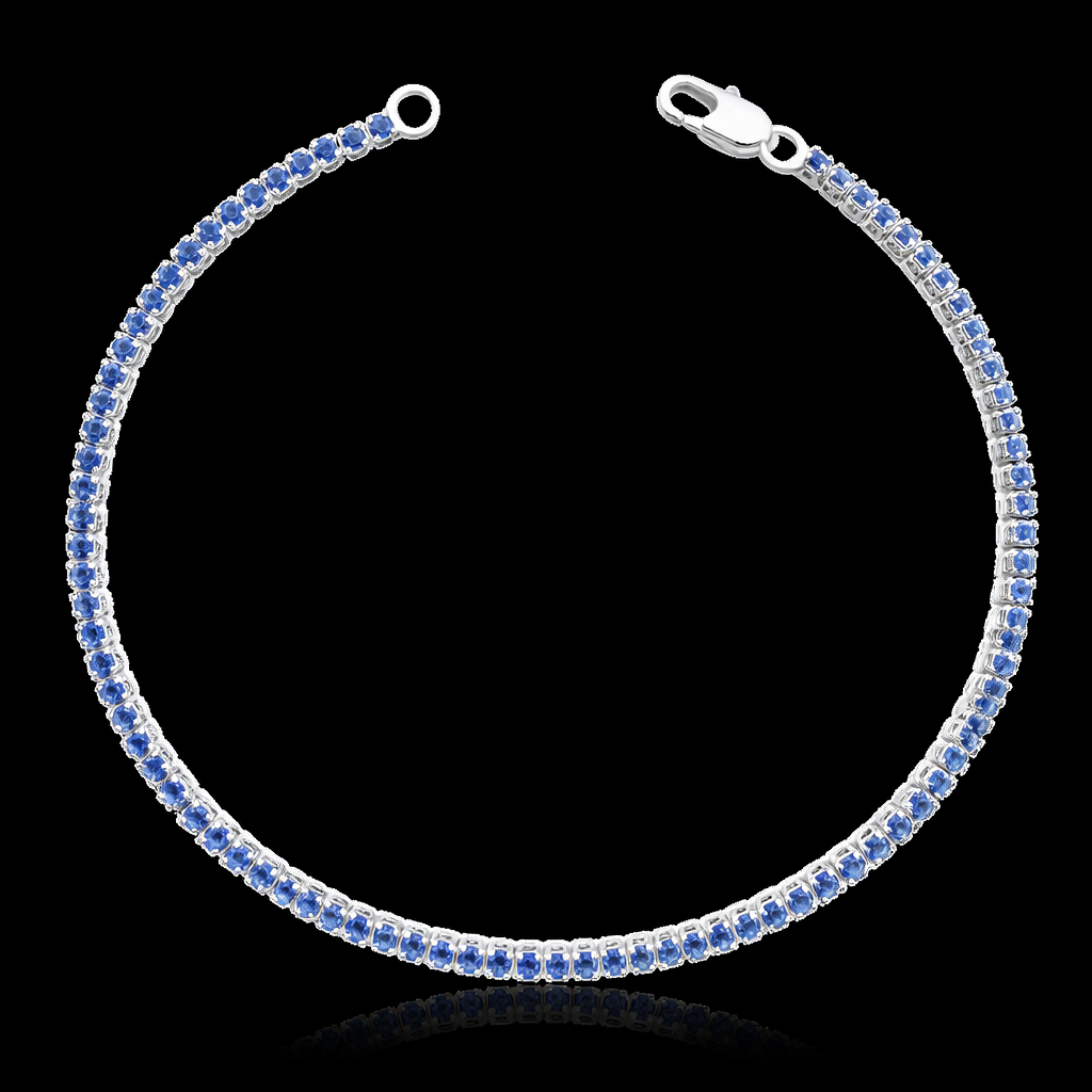 Pulseira Riviera Zircônia Azul - Prata 925