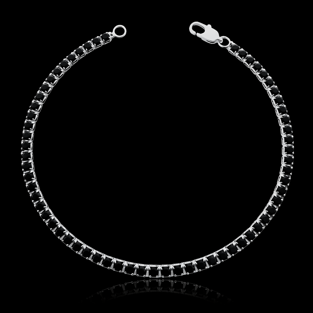 Pulseira Riviera Zircônia Black - Prata 925