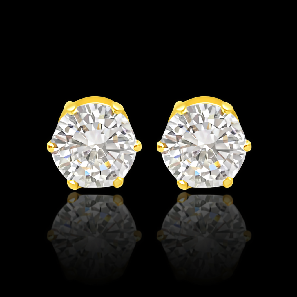 Brinco Pedra de Zircônia Ouro