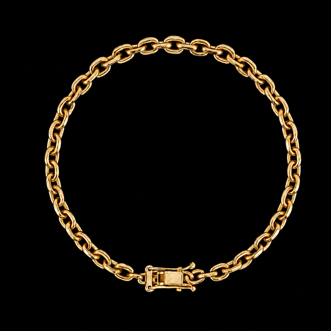 Pulseira Cadeado 3mm Ouro