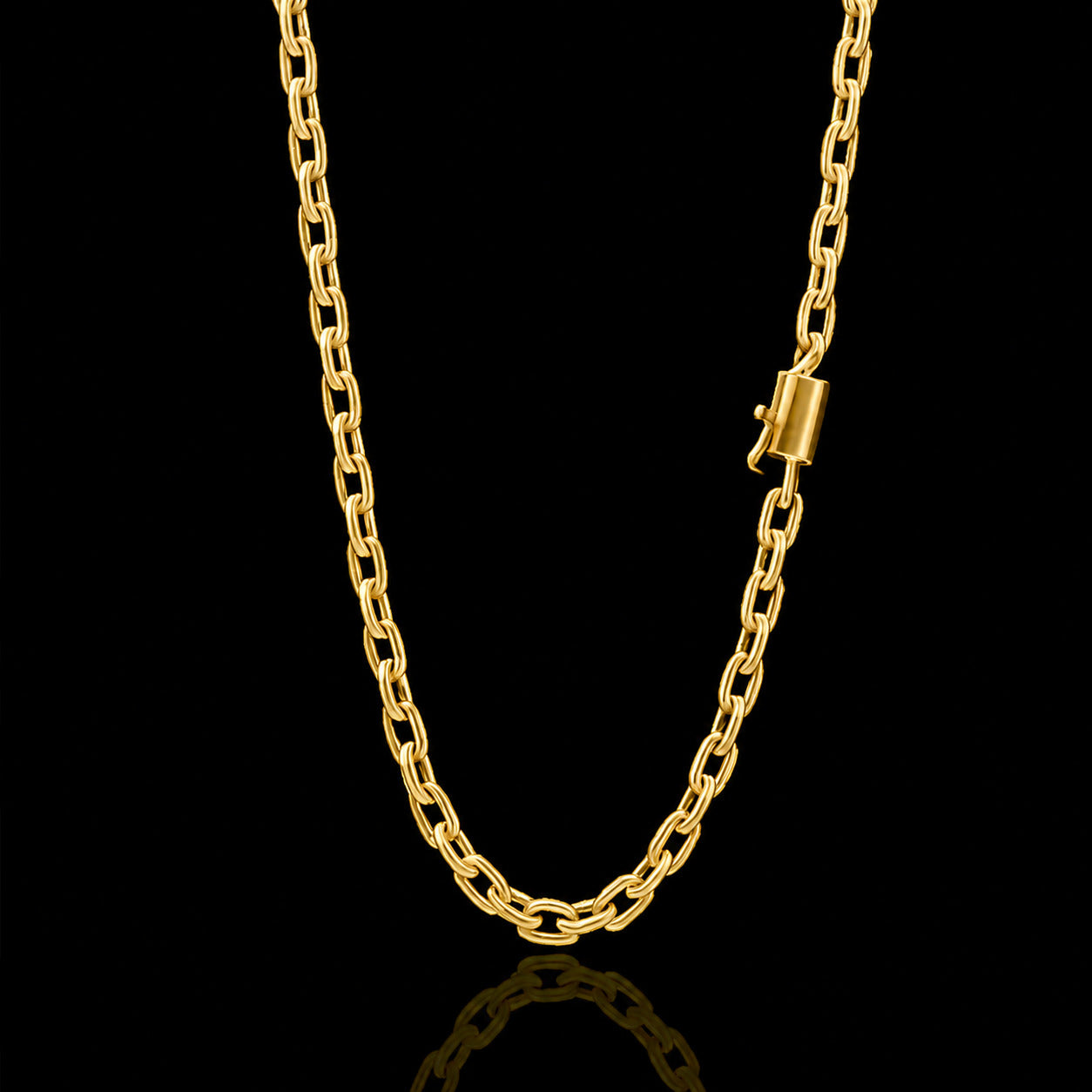 Colar Cadeado 4mm Ouro